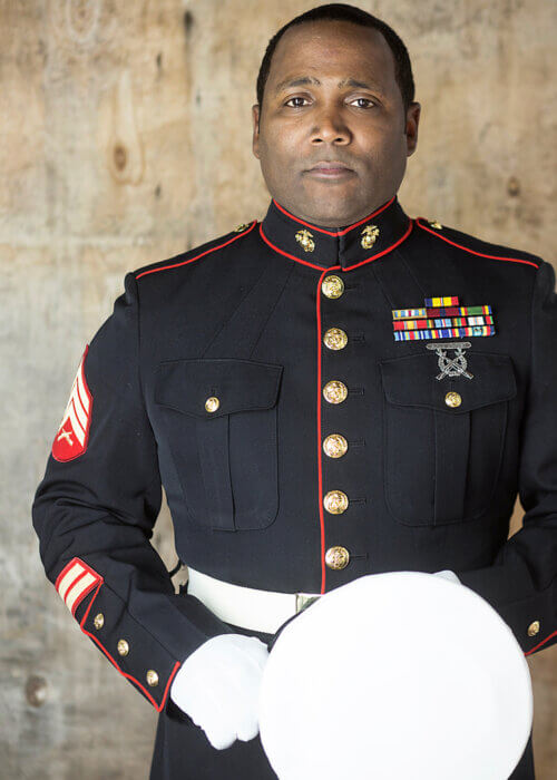 Actor Darius Cottrell in his Marine Corps uniform.