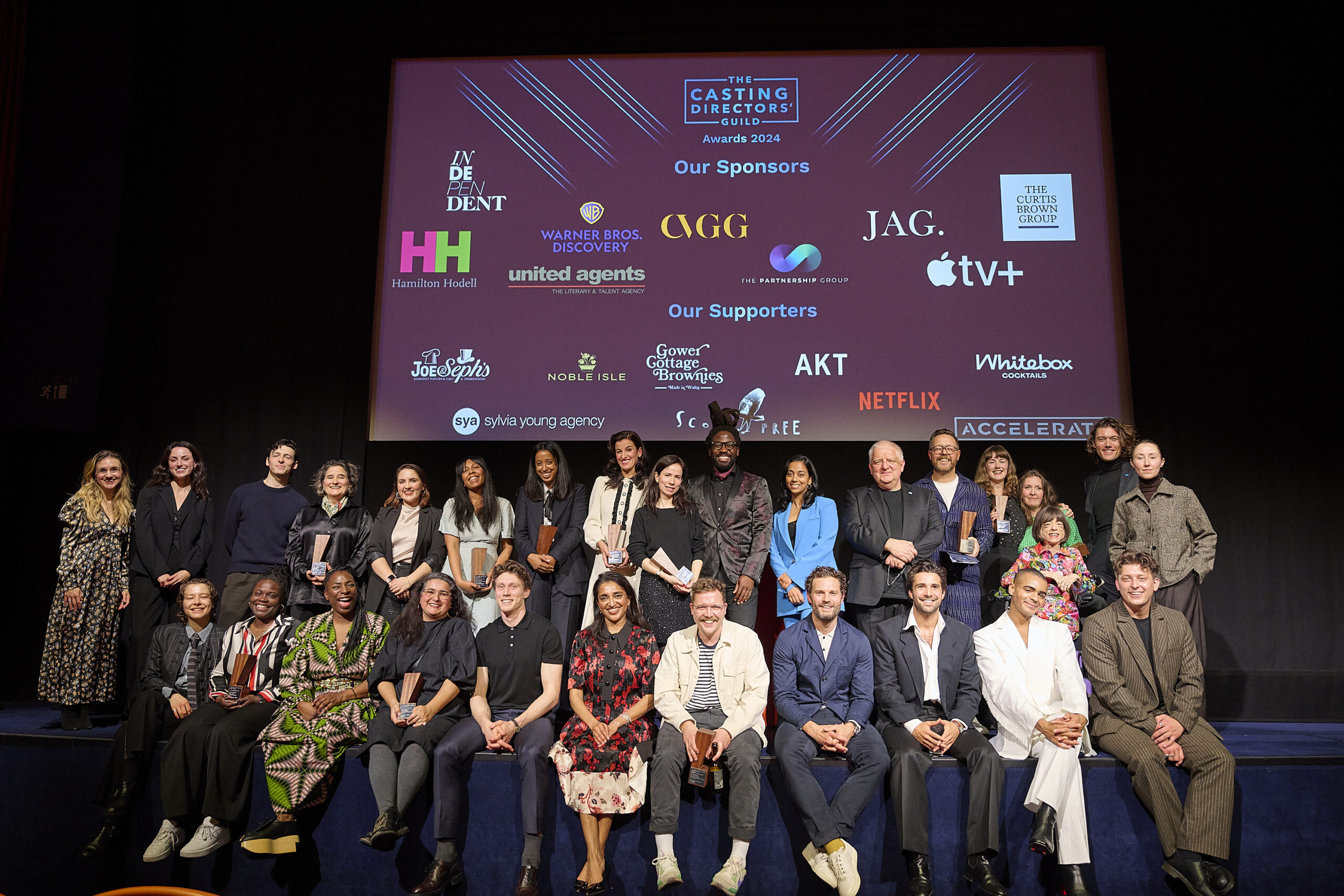 Casting Directors' Guild members lined up at their award show.