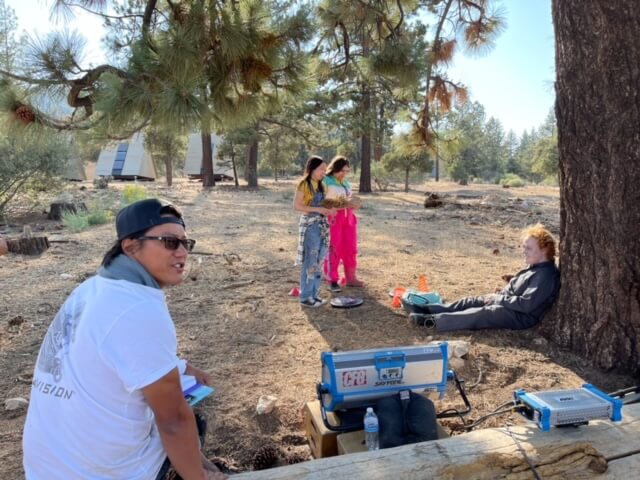 Actor/director Sung Kang on set filming the movie 'Shaky Shivers.'