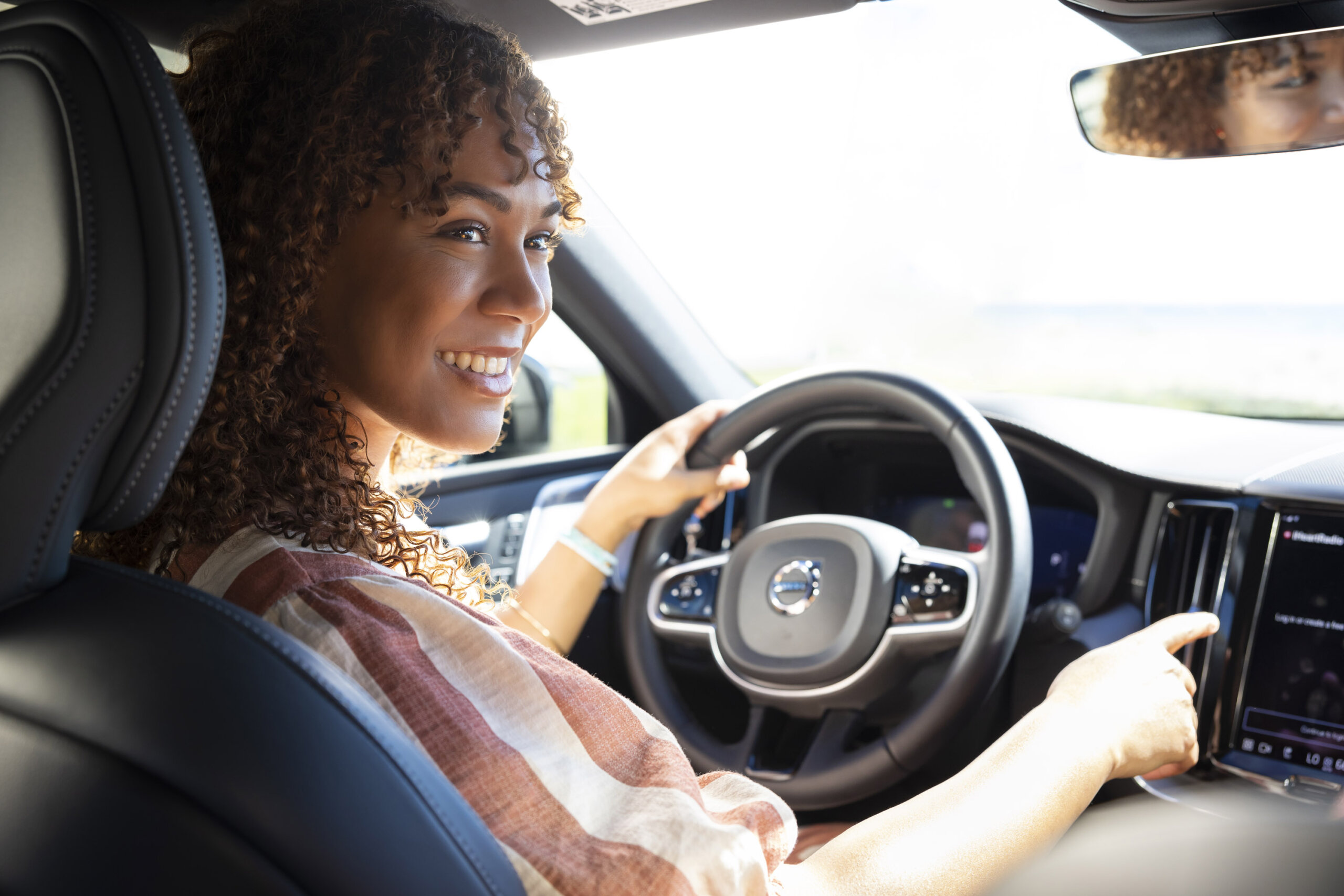 Mandysa Brock driving a volvo.